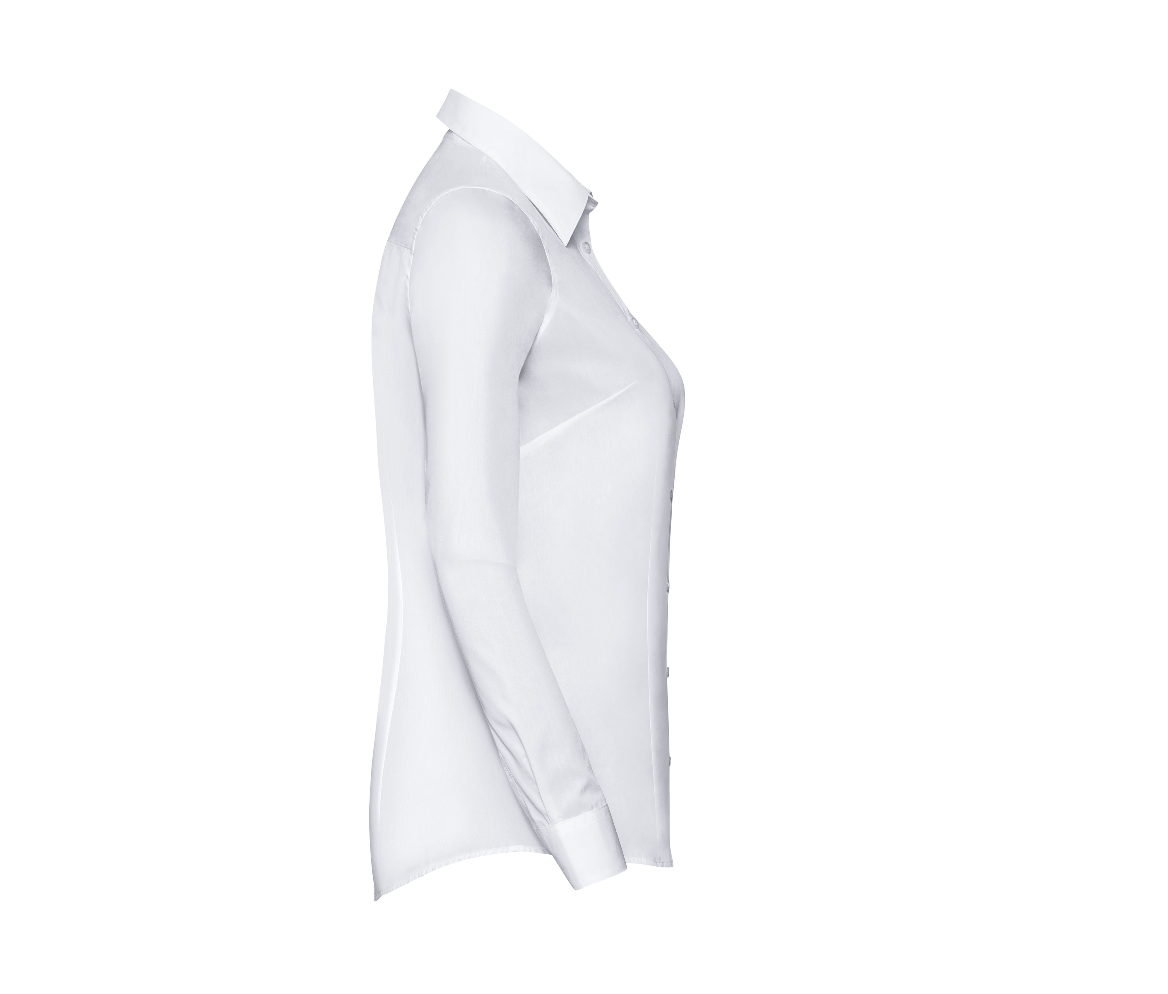 LADIES' LONG SLEEVE TAILORED HERRINGBONE SHIRT