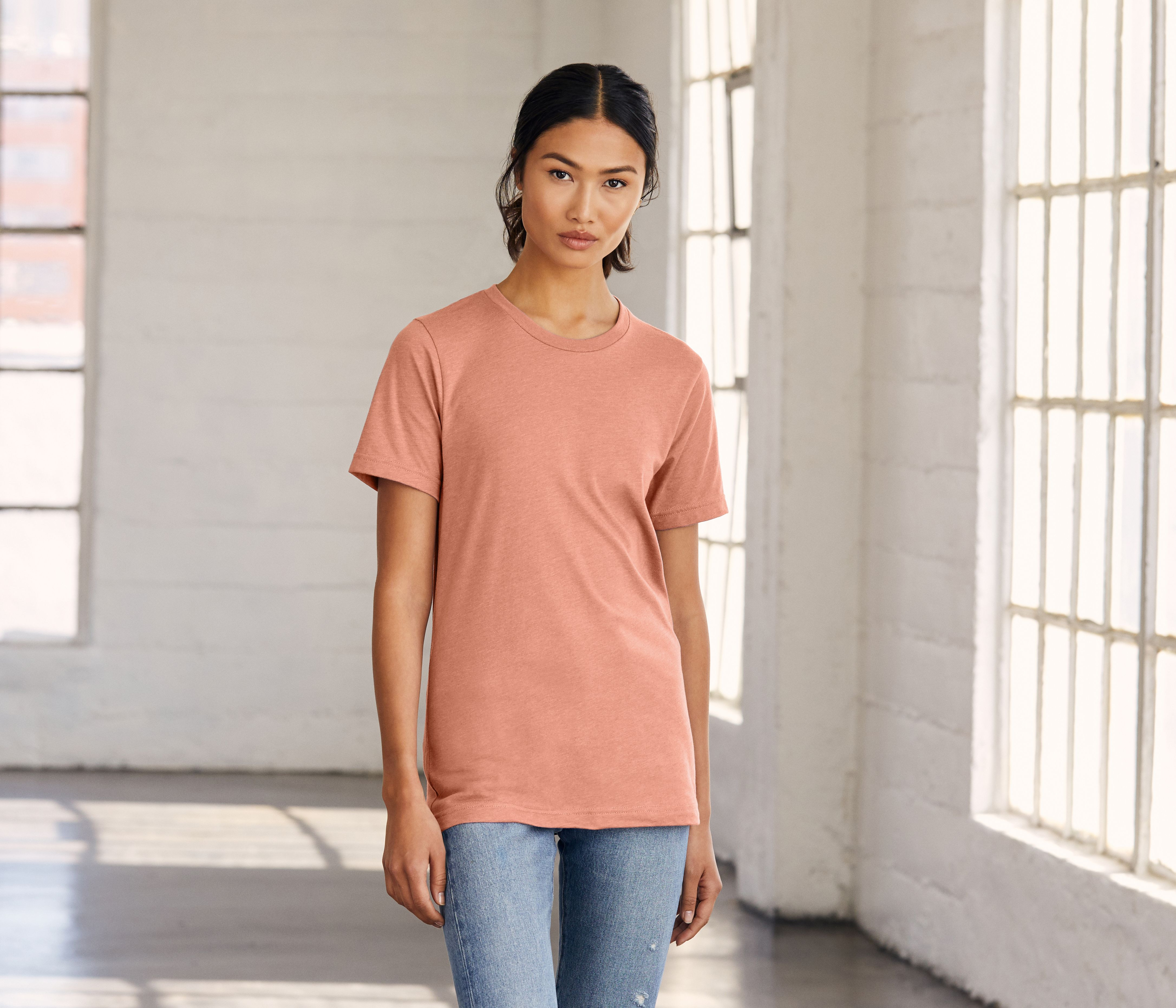 UNISEX HEATHER CVC SHORT SLEEVE TEE