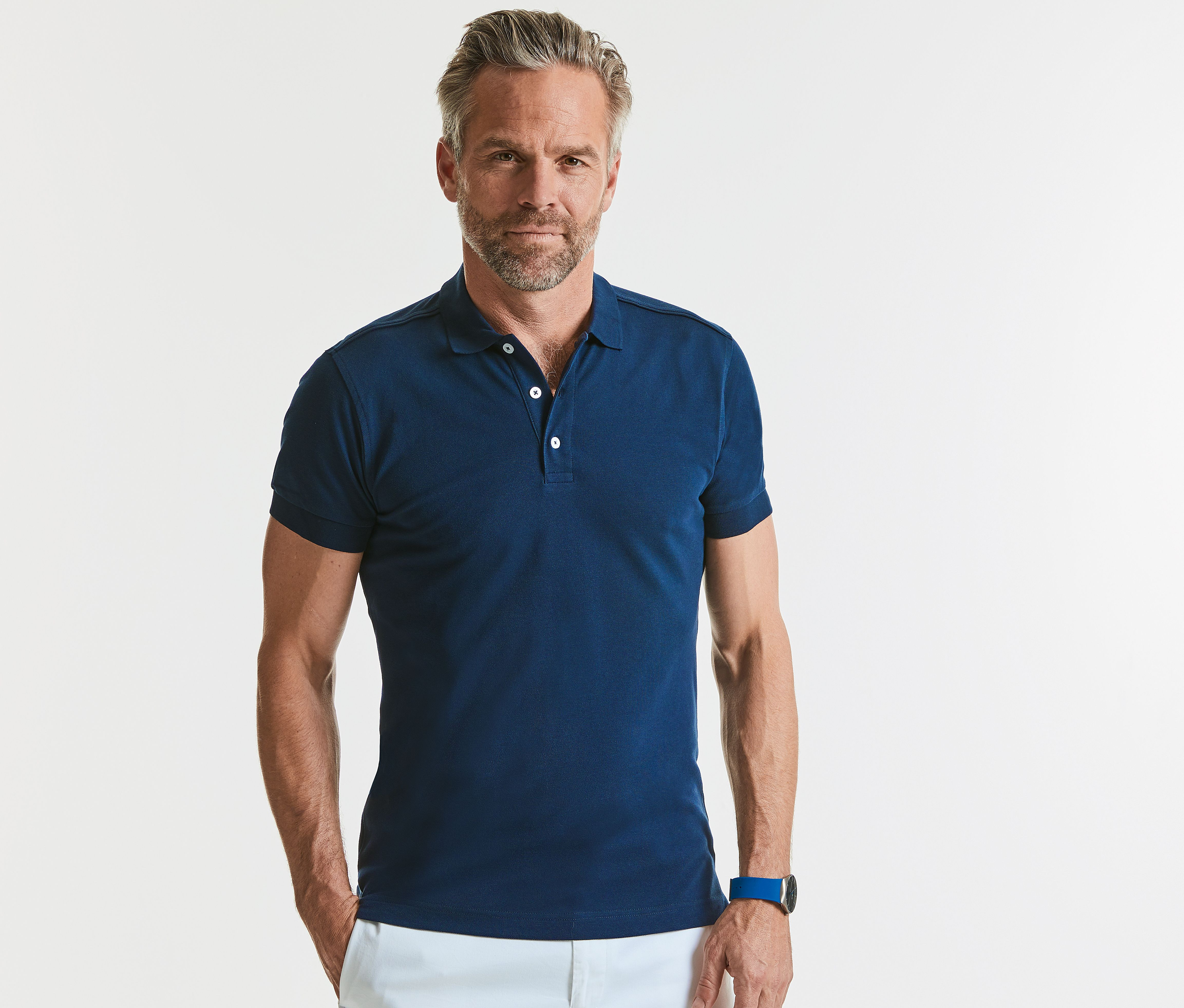 MEN'S FITTED STRETCH POLO